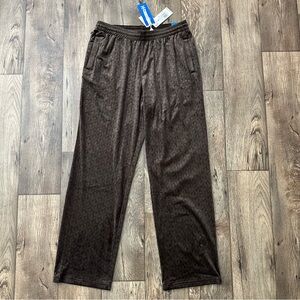 adidas Originals VELVET TREFOIL MONOGRAM PANTS Women’s Size L BROWN